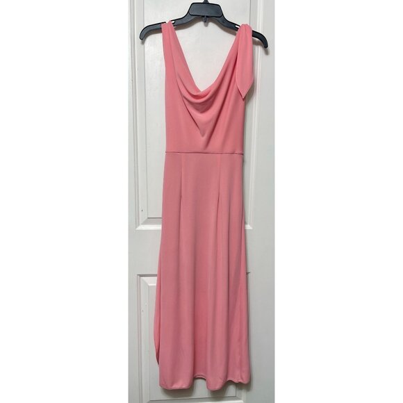 Cinq à Sept Odin Jersey Draped Midi-Dress in Pink  Size 6 - Picture 7 of 12